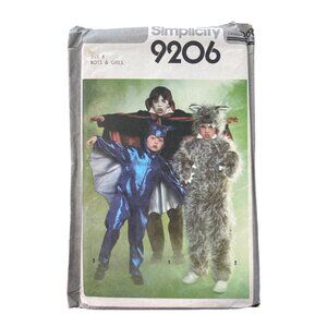 70s Simplicity 9206 Sewing Pattern Size 6 Halloween Costumes Vampire Animal CUT